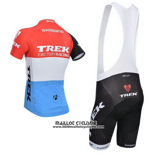 2014 Maillot Ciclismo Trek Factory Racing Orange et Blanc Manches Courtes et Cuissard